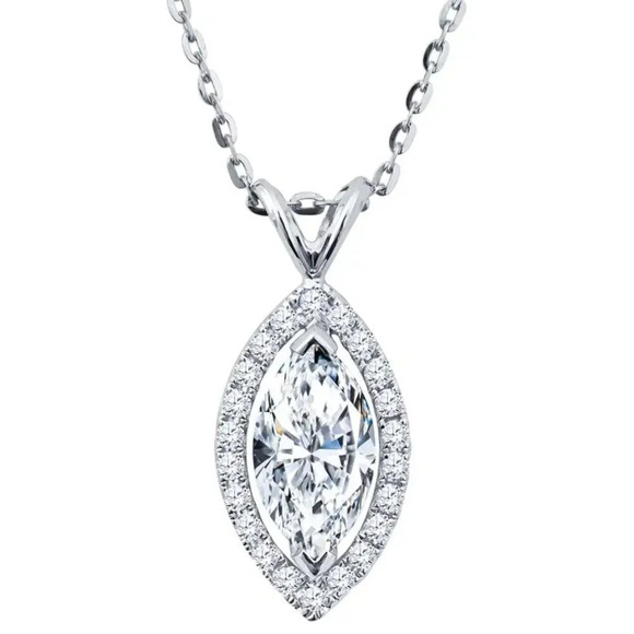 Jewelry - 🎁 Exquisite Gifts Marquis CZ Hollow Pendant Necklace for Women, EVGG1073